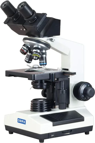 Vista 2 de OMAX 40X-2000X Binoculares LED biológicos de laboratorio digital, con cámara digital USB incorporada de 3.0 MP y nivel mecánico de doble capa
