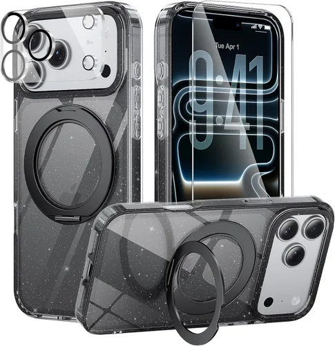 Vista 85 de Funda para iPhone 11, funda magnética con función atril [protección de grado militar] y [compatible con MagSafe], funda protectora delgada