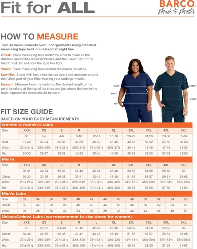 Vista 6 de Greys Anatomy - Pantalón de uniforme médico de frente plano con 6 bolsillos para mujer