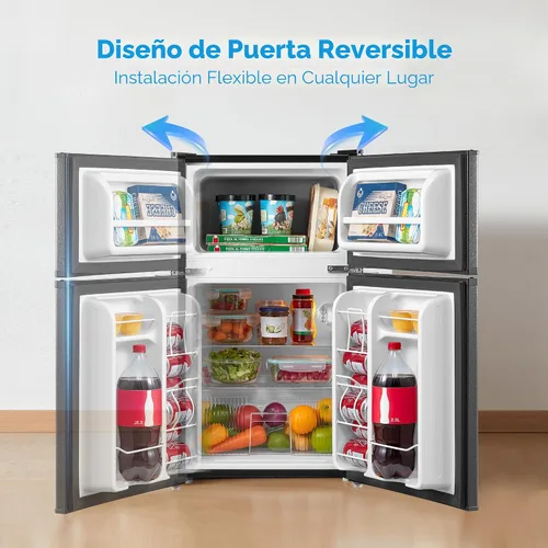 Vista 6 de Midea Mini refrigerador de 3.1 pies cúbicos con congelador, certificado Negro