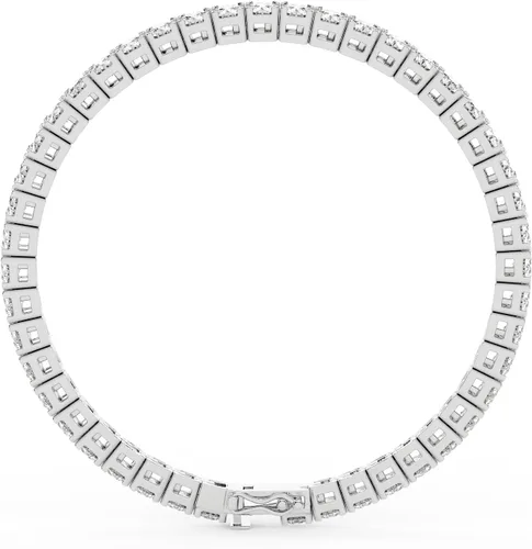 Vista 3 de Pulsera de tenis clásica de 3 a 50 quilates con diamantes de oro de 14 Oro blanco de 14 quilates.
