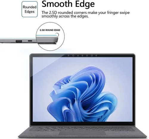 Vista 3 de Megoo Protector de pantalla de vidrio templado para laptop Microsoft Surface de 15 pulgadas, resistente a los arañazos, ultra transparente, suave al