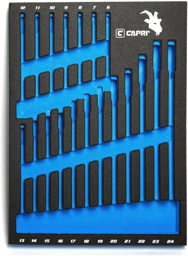 Vista 5 de Capri Tools Llaves combinadas de bandeja de mecánico, SAE