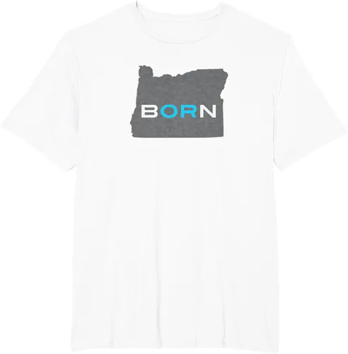 Vista 7 de Nacido en Oregon Camisa – Estado Mapa Born Idea de regalo, Negro