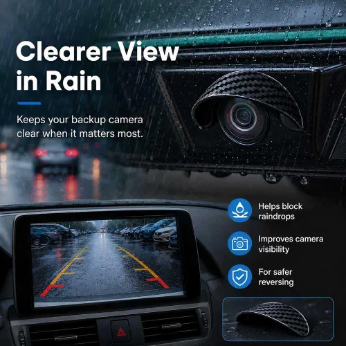 Vista 2 de Escudo de lluvia para cámara de respaldo, protector de lluvia para cámara 12 piezas