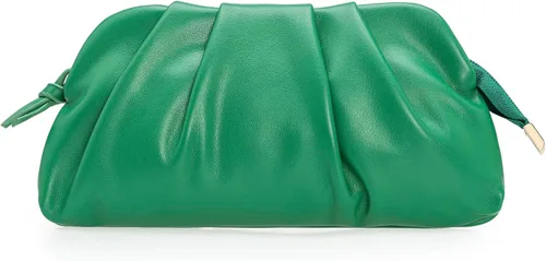 Vista 13 de CHARMING TAILOR Bolso tipo sobre elegante de cuero vegano suave con pliegues de PU para mujer Soft PU leather
