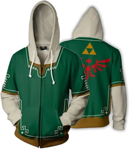 Vista 3 de Cosplay Life Legend of Zelda Breath of The Wild Twilight Princess - Sudaderas con capucha para cosplay con bolsillo tipo canguro, suéteres unisex