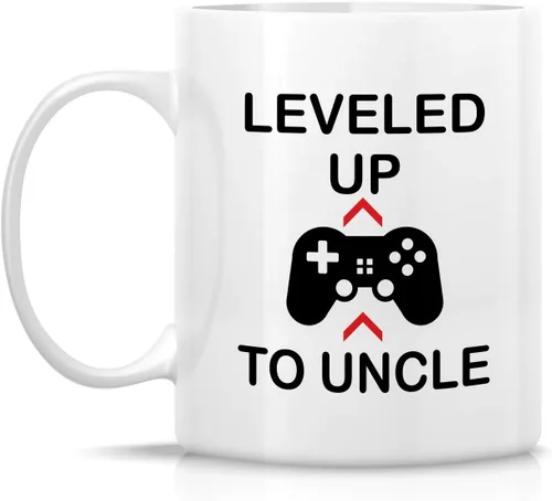 Vista 2 de Retreez Taza divertida – Leveled Up To Uncle Gamer - Tazas de café de cerámica de 11 onzas – Divertido, sarcasmo, sarcástico, inspirador, noticias