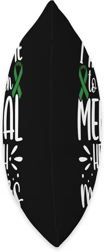Vista 2 de Mental Health Awareness I Have Time To Listen Green Ribbon Throw Pillow