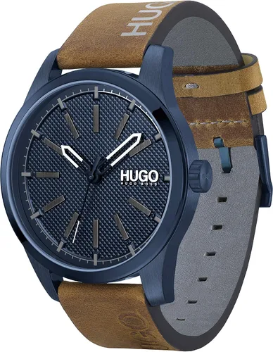 Vista 2 de HUGO #Invent Men's Quartz Stainless Steel Watch with Leather Strap