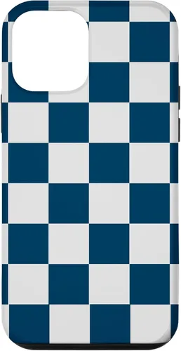 Vista 15 de Checkered Navy Blue and White Checkerboard Case for iPhone 17