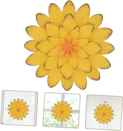 Vista 9 de GANAZONO Decoración de pared con colgante de flor nórdica, hecho a mano, resistente, cómodo, arte de pared para interiores