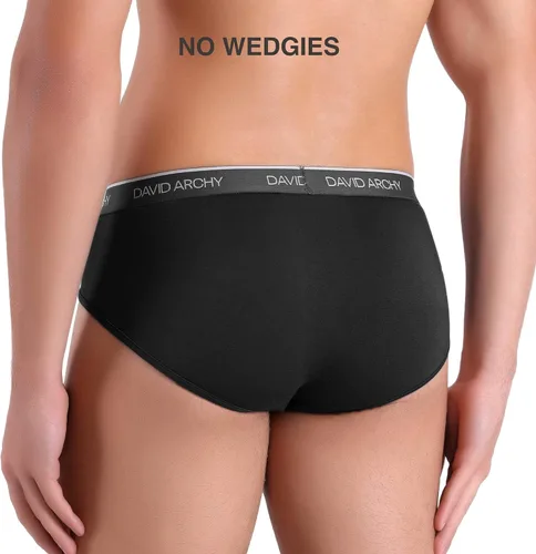 Vista 4 de DAVID ARCHY Ropa interior de bambú para hombre, súper suave, cómoda, ligera, paquete de calzoncillos