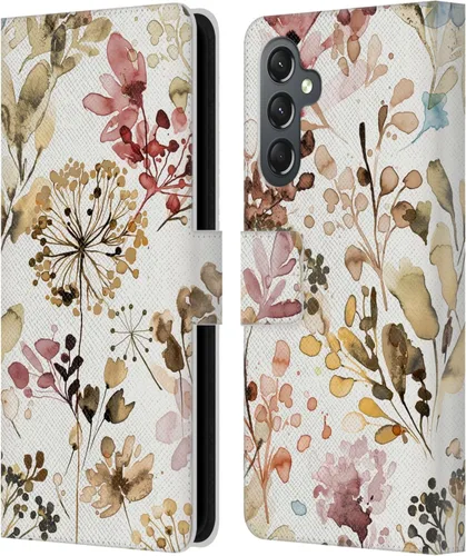 Vista 108 de Head Case Designs Officially Licensed Ninola Beige Wild Grasses Leather Wallet Case Compatible with Samsung Galaxy A07 4G
