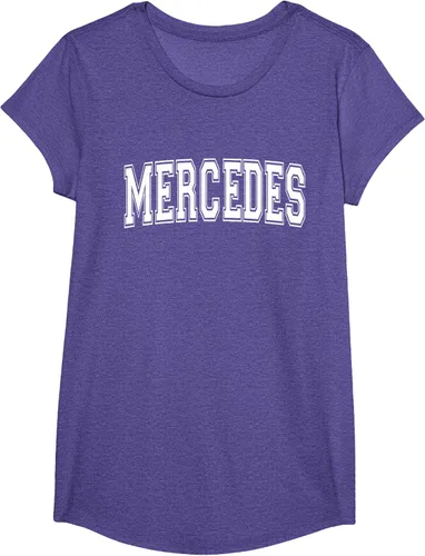 Vista 60 de MERCEDES TX TEXAS USA - Camiseta deportiva vintage estilo Varsity, Negro, S