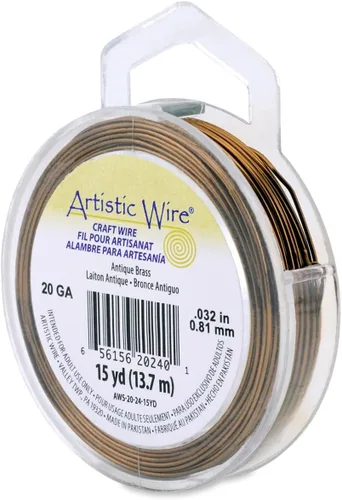 Vista 176 de Artistic Wire, Alambre de cobre de color chapado en plata de calibre 18, resistente al deslustre, amatista, 20 pies