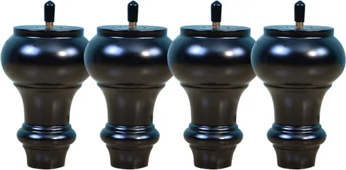 Vista 7 de Patas de madera maciza, patas de sofá con varilla roscada M8, patas de gabinete de mesa auxiliar, patas de repuesto para cómoda, cama, soporte