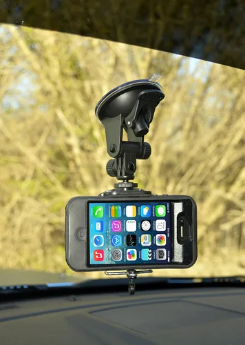 Vista 2 de DaVoice Soporte para teléfono celular para parabrisas de automóvil, compatible con iPhone X XS Max XR 8 Plus 7 Plus 6S Plus 6 Plus SE Samsung Galaxy