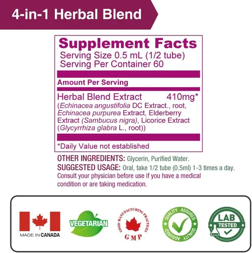 Vista 9 de LOVITA Ultimate Herbal Bundle - 5 propóleos y 4 gotas de equinácea, 18% bioflavonoides, kit de defensa sin alcohol sin OMG (juego de 9 piezas)