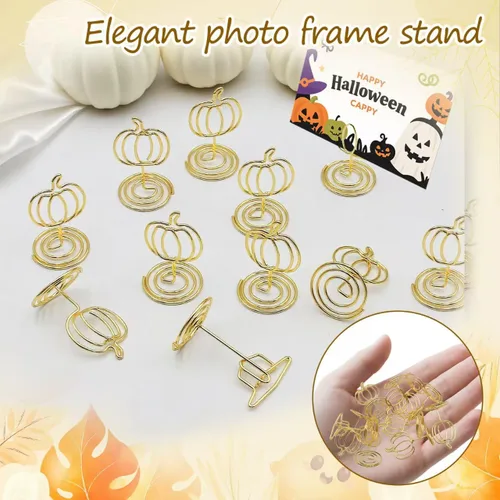 Vista 4 de 30 soportes para fotos dorados de 2 pulgadas, soportes de fotos dorados para mesas, soportes de números de mesa, suministros de fiesta