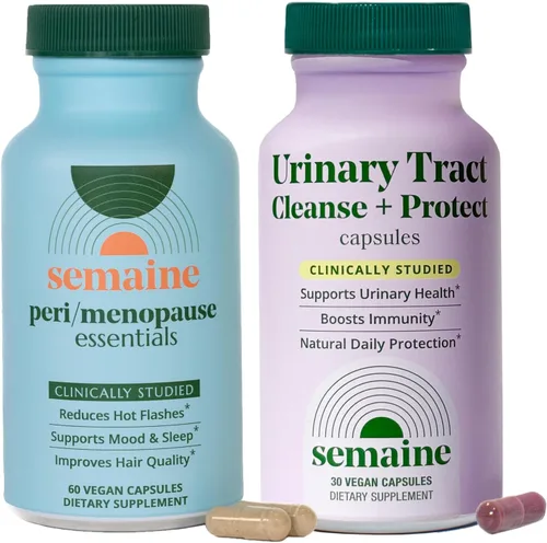 Vista 9 de Semaine Peri/Meno Essentials - 60 cápsulas veganas - clínicamente estudiadas para aliviar los sofocos, apoyar el estado de ánimo, restaurar