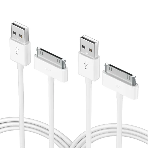 Vista 9 de sarmert Cable de carga USB de 30 pines certificado por Apple, cable de carga USB de 4.0 pies compatible con iPhone 4 4S 3G 3GS iPad 1 2 3 iPod Touch