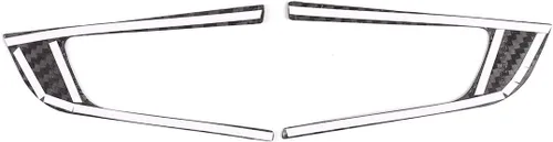Vista 4 de Fibra de carbono real para Alfa Romeo Giulia Stelvio 2017 2018 2019 Coche Volante Botón Marco Accesorios Trim (Negro)