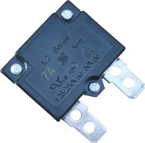 Vista 2 de 2 unids 7A 125/250Vac 50Vdc reinicio automático relé fusible interruptor térmico disyuntor protector de sobrecarga de corriente niños paseo