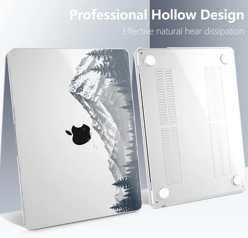 Vista 6 de Batianda Case for MacBook Air 15" 2026 M5 M4 M3 M2 Chip, Snow Mountain