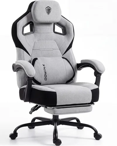 Vista 11 de Dowinx Big and Tall Gaming Chair with Footrest, Black
