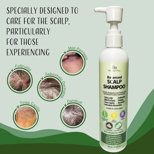 Vista 4 de Champú antifúngico para la foliculitis y dermatitis seborreica: tratamiento para la psoriasis del cuero cabelludo, alivio de la caspa y picazón