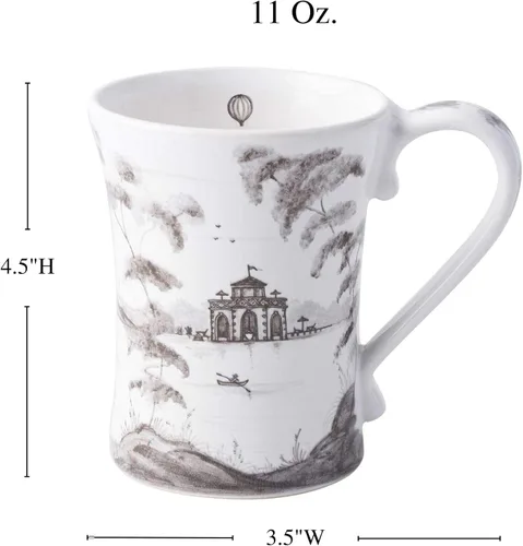 Vista 5 de Juliska Taza Country Estate - Gris pedernal gris (Flint Grey)