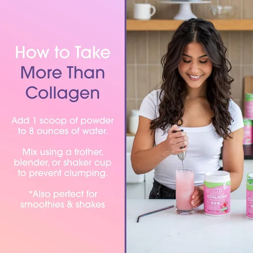 Vista 5 de Obvi More Than Collagen Powder Apoya la salud del cabello, la piel, las uñas, las articulaciones, el intestino Suplemento de colágeno múltiple