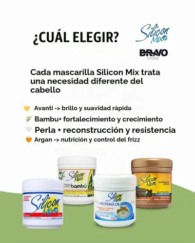 Vista 2 de Silicon Mix Tratamiento capilar de aceite de argán marroquí, 8 onzas