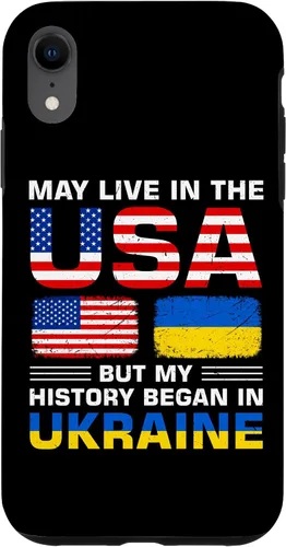 Vista 25 de Ukraine Flag America Flag Ukrainian Roots Case for iPhone 17