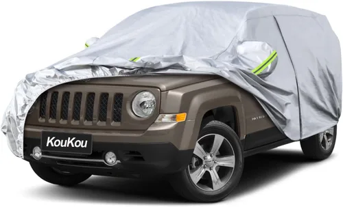 Vista 58 de KouKou Funda impermeable para automóvil SUV adecuada para BMW X1 de 2009 a 2025, 7 capas a prueba de viento para todo tipo de clima, cubierta