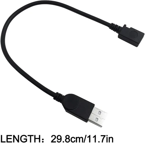 Vista 4 de AFUNTA Cable de extensión USB 2.0 Micro de 5 pines hembra a USB estándar macho para transferencia de datos -5 pulgadas