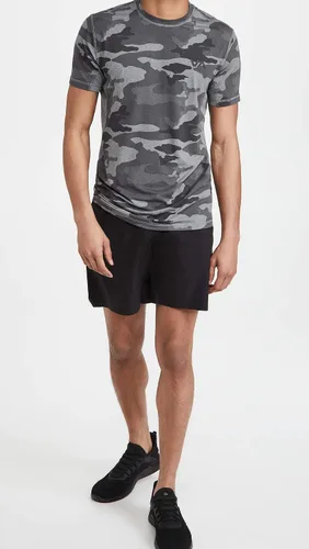Vista 6 de RVCA Camiseta deportiva de manga corta con cuello redondo para hombre