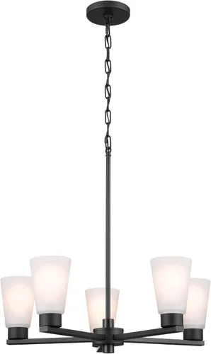 Vista 15 de Kichler Stamos - Candelabro de 3 luces, lámpara de techo moderna para sala de estar, comedor, dormitorio o vestíbulo, en bronce envejecido®