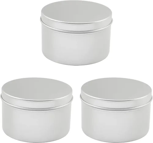 Vista 62 de Othmro Latas redondas de metal de 8.3 onzas, latas de aluminio, contenedores recargables de 8.5 fl oz, botellas de lata con tapa de tornillo