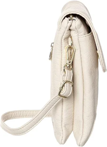 Vista 5 de MINICAT - Bolso cruzado para mujer, pequeño, bolsillos espaciosos, para celular, bolsa de mano para mujer