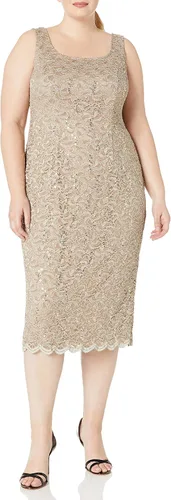 Vista 3 de Alex Evenings Vestido tipo chaqueta de encaje de talla grande para mujer