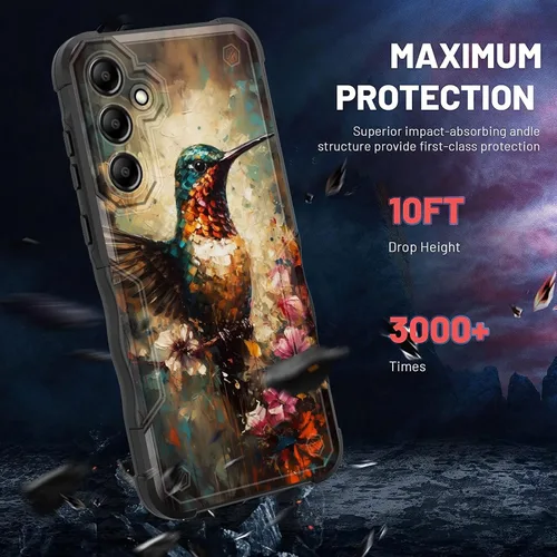 Vista 170 de Funda para Galaxy A14 5G, [Doble Capa][Protección contra Caídas de Grado Militar de 10 Pies] [Antideslizante] Funda Resistente a Prueba de Golpes