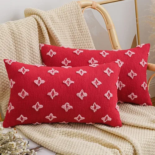 Vista 11 de vctops Juego de 2 fundas de cojín decorativas de algodón estilo bohemio copetudo, súper suaves y cómodas para sofá, cama, automóvil