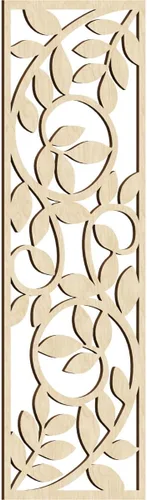 Vista 96 de 9 3/8"W x 24 3/8"H x 1/4"T Utica Decorativo Fretwork Madera Paneles de Pared, Abedul