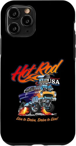 Vista 29 de Hotrod USA Design Classic Retro Muscle Car Dragster Cartoon Case for iPhone 17