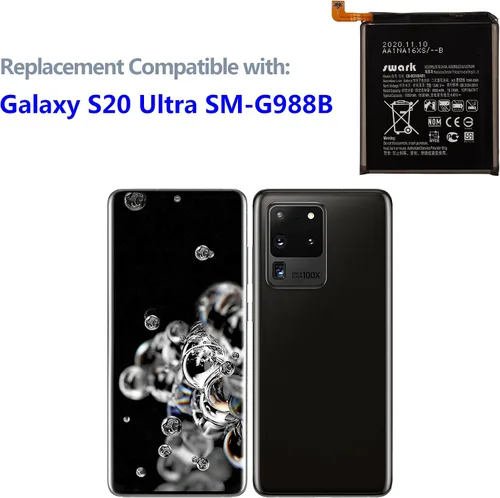 Vista 4 de Batería EB-BG988ABY Compatible con Samsung Galaxy S20 Ultra Galaxy S20 Ultra 5G SM-G9880 SM-G988B/DS SM-G988N SM-G988Q SM-G988U SM-G988U1 SM-G988W