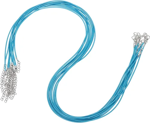 Vista 41 de MECCANIXITY 10 cordones de collar encerado de 18 pulgadas, cadena de collar a granel con cierre de 0.059 in de cuerda de cuero encerado para hacer