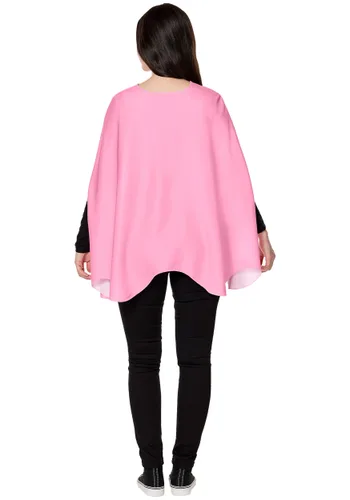 Vista 2 de Disfraz de Poncho Adulto Pinky de PAC-MAN Multicolor