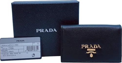 Vista 7 de Prada 1MC122 Vitello - Funda de piel para tarjetas de crédito piel de becerro color negro